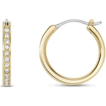 Šperk Fossil Nadčasové pozlacené náušnice kruhy se zirkony JOF00806710 + 2 měsíce na vrácení zboží