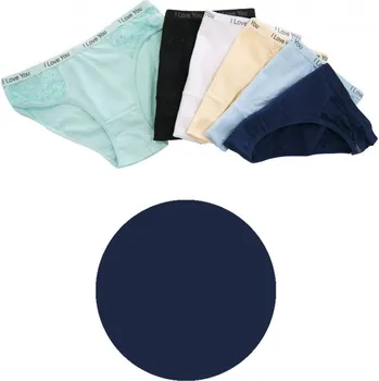 Kalhotky Moraj Dámské klasické kalhotky s krajkou a nápisem I Love You Barva/Velikost: lékořice / XS/S