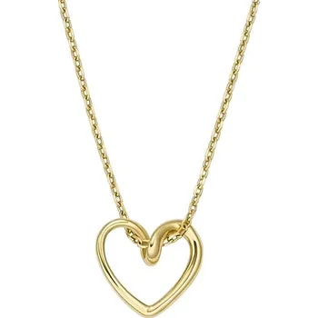 Šperk Fossil Pozlacený náhrdelník se srdíčkem Sawyer JOF00928710 (řetízek, přívěsek) + 2 měsíce na vrácení zboží