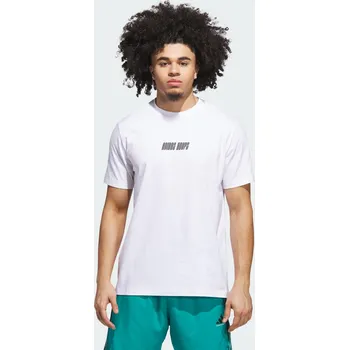 Pánské tričko ADIDAS Tričko adidas Hoops Graphic S BÍLÁ|ČERNÁ