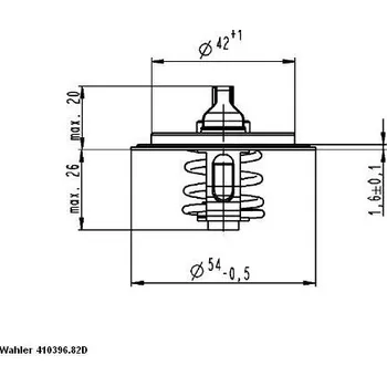 Auto-moto Termostat, chladivo BorgWarner (Wahler) 410396.82D