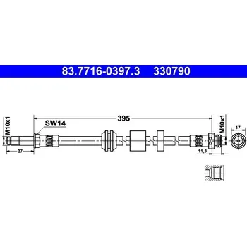 Brzdová hadice Brzdová hadice ATE 83.7716-0397.3
