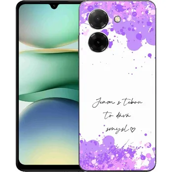 Pouzdro na mobilní telefon Gelový kryt mmCase na Xiaomi Redmi A5 (171.7x77.8x8.3mm) - zamilovaný text bílé pozadí