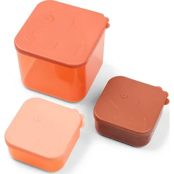 DONE BY DEER Potravinové boxy Elphee, vel. L 3ks - papaya