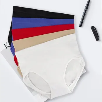 Dámské spodní prádlo Bezešvé jednobarevné kalhotky s vyšším pasem Greenice-6762