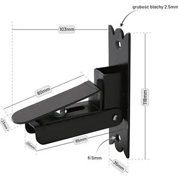 Zarážka aretace okenice stavitelná 2 varianty Varianta: černá zarážka okenice