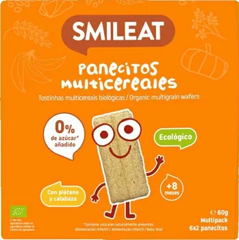 Dětská výživa SMILEAT Organické multicereální krekry 60 g