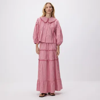 Dámská sukně Reserved - Bavlněná maxi sukně - růžová - 200HE-30X - 200HE-30X-S