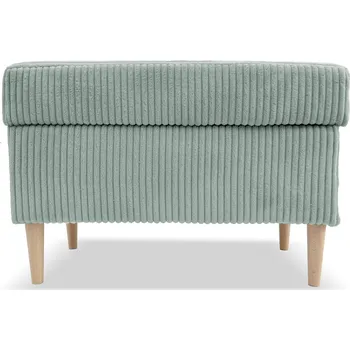 Taburet Taburet ZANE s úložným prostorem - zelený - manšestr - LINCOLN 72