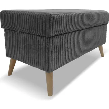 Taburet Taburet TESS s úložným prostorem - manšestr - grafitový