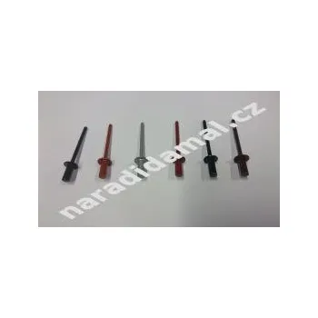 Nýt Trhací nýty těsnící barevné RAL 9005 černé s plochou hlavou 4 x 9,5 hl