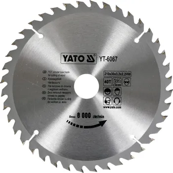 Řezný kotouč Yato | Kotouč na dřevo 210 x 30 mm 40z YT-6067