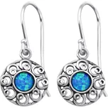 Stříbrné visací náušnice OPÁL Ag 925; ≤1,3 g. 10 x 10 mm 5820226320