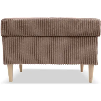 Taburet Taburet ZANE s úložným prostorem - hnědý - manšestr - LINCOLN 17