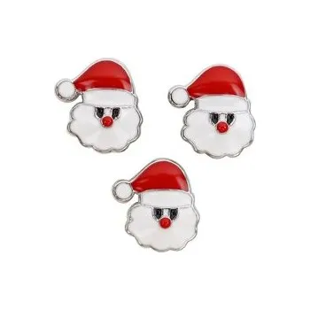 Vánoční dekorace Santa Claus Prívesok na náramok 5 ks