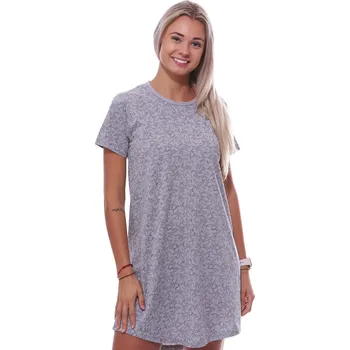 Dámská noční košile Šedá noční košilka s krátkými rukávy pro ženy či dívky renesanční květy 1C3665 šedá xl