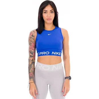 Dámské tréninkové tílko NIKE PRO-DF 365 CROP TANK-407-Blue Modrá S