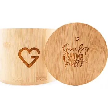 Organizér na kosmetiku Good Karma Home Bambusová dóza na kosmetické tampony