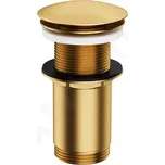 Omnires Umyvadlová výpusť, ClickClack, kartáčované zlato, A716GLB