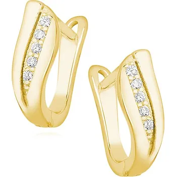 Náušnice Elegantní pozlacené náušnice se zirkony - Meucci SLE060