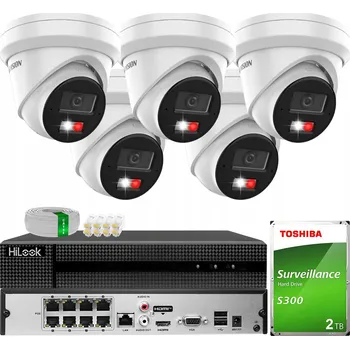 IP kamera Monitorovací sada 6MPx s 5 kamerami DS-2CD2363G2-LI2U AcuSense Hikvision 2TB
