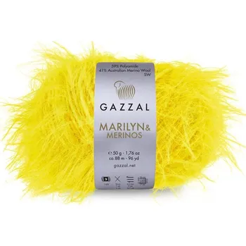 Příze Gazzal Příze Marilyn & Merinos 8277 sytě žlutá