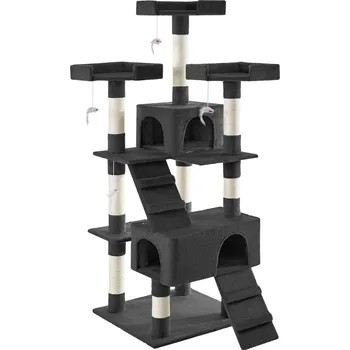 TecTake GmbH 400929 kočičí škrabadlo barney 170 cm - černá