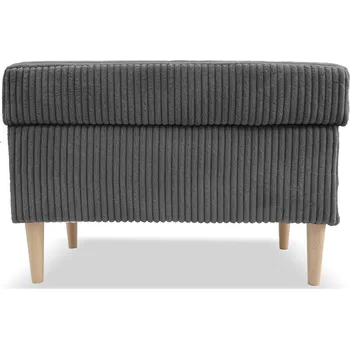 Taburet Taburet ZANE s úložným prostorem - grafitový - manšestr - LINCOLN 90