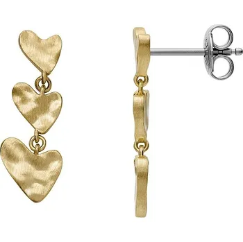 Módní doplněk Skagen Pozlacené dlouhé náušnice Anja Hearts SKJ5011710 + 2 měsíce na vrácení zboží