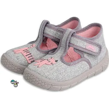 BEFADO dívčí bačkorky 631P019 šedá/růžová 20