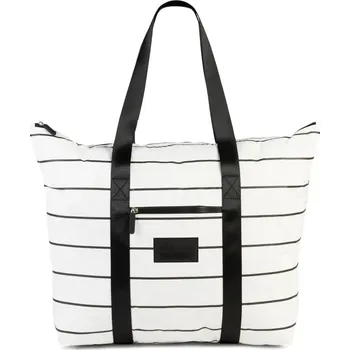 Plážová taška Plážová taška bílá s černými pruhy Fabrizio Summer 50450-2000 - Lehká a stylová, perfektní na pláž, bazén i nákupy | Cooltovka.cz