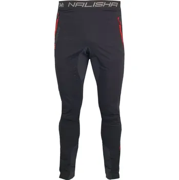 Cyklistické kalhoty HAVEN Cyklistické kalhoty dlouhé bez laclu - NALISHA SLIMFIT - černá/červená