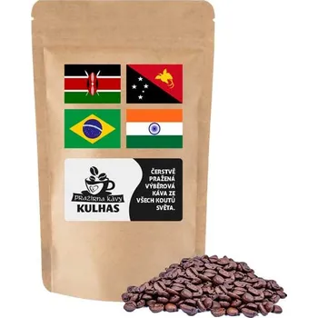 Káva Dárkový set čtyř výběrových káv – Brazílie, Nicaragua, Indie, Papua Nová Guinea - 1000 g, Zrnková