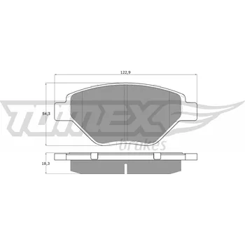 Brzdová destička Sada brzdových destiček, kotoučová brzda TOMEX Brakes TX 13-53