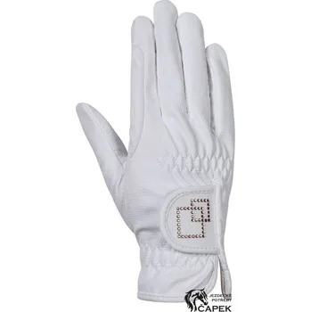 Rukavice HKM -COMPETITION- - Bílá - M