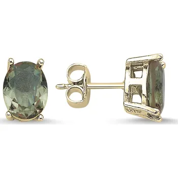 Náušnice Stříbrné náušnice SULTANIT GOLD Ag 925; ≤1,2 g. 6 x 8 mm 5820227206