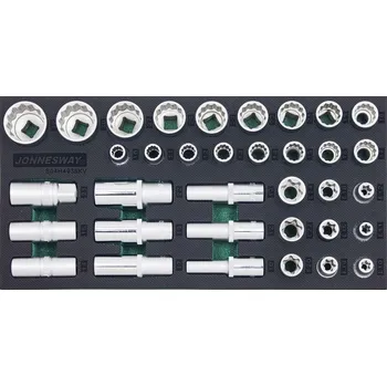 Modul EVA - 35 dílná sada 1/2" hlavic 12-hran a prodlouženo