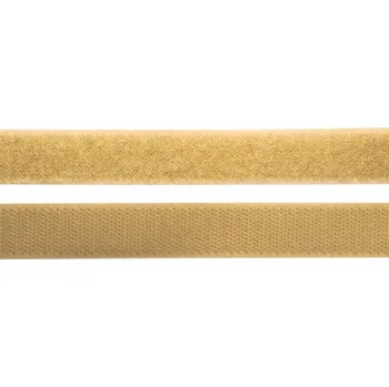 Pro Háčkování Suchý zip, 20 mm, komplet tmavě béžová