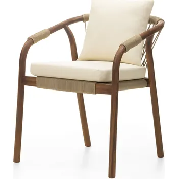 Zahradní židle Rovigo z masivu akáciové dřevo/béžová