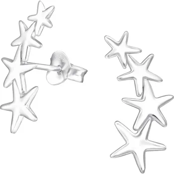 Náušnice Stříbrné náušnice HVĚZDY Ag 925; ≤1 g. 7 x 18 mm 5820226220