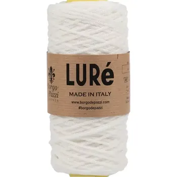 Příze Borgo de Pazzi Luré 4 Bílá (Špagátová příze Luré Bílá)