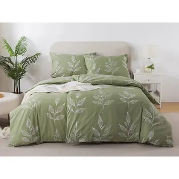 Povlečení XPOSE® Bavlněné Renforcé povlečení ROSTLINY 140x200 cm, 70x90 cm, Bavlna RENFORCÉ + Prodloužená možnost vrácení zboží do 50 dnů