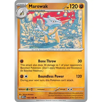 Sběratelská karetní hra Marowak MEW 105/165 - holo