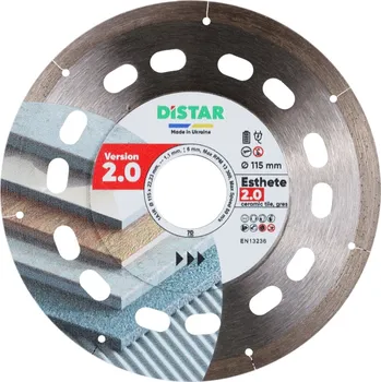 Řezný kotouč Diamantový řezný kotouč DISTAR ESTHETE 2.0 115mm pro aku a síťové úhlové brusky