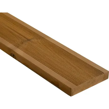Terasové prkno Prkno terasové AU-MEX Thermo borovice jemná drážka (26×138×4800mm)