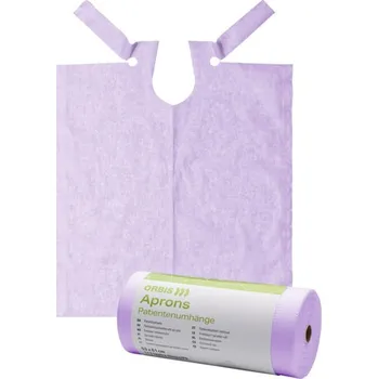 Orbis Dental ORBIS Roušky pro pacienty v roli vázací, papír/fólie, lila, 61 × 53 cm, 80 útržků