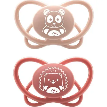 dudlíky NIP dudlík se sterilizačním boxem Červený Méďa 16-32m