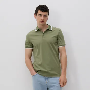 Pánské tričko Reserved - Polo regular fit s viskózou - světle zelená - 308EF-70X - 308EF-70X-M