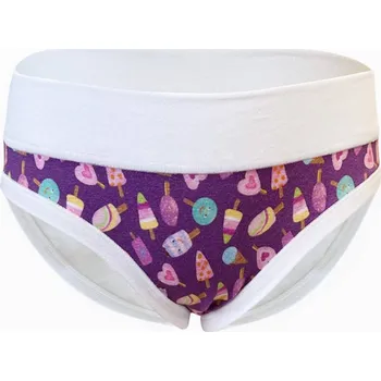 Dívčí oblečení Dívčí klasické kalhotky GINA 20026P levandulová bílá 116/122