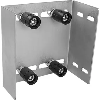 IBFM Horní držák 465G - velký držák pro horní držení posuvné brány regulovatelný, 4 olivy s nastavitelnou roztečí pro profil brány